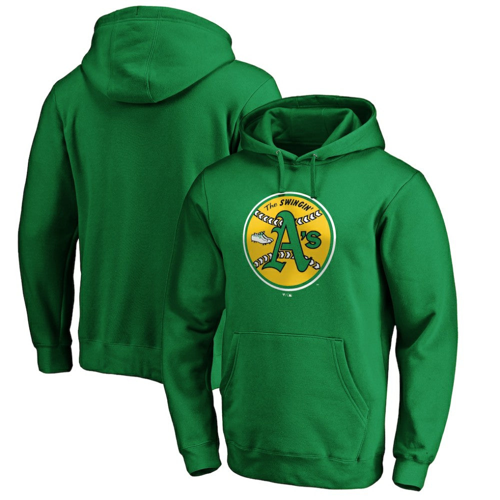 Oakland Athletics Cooperstown Collection Huntington Logo Fitted Pullover Hoodie Discount