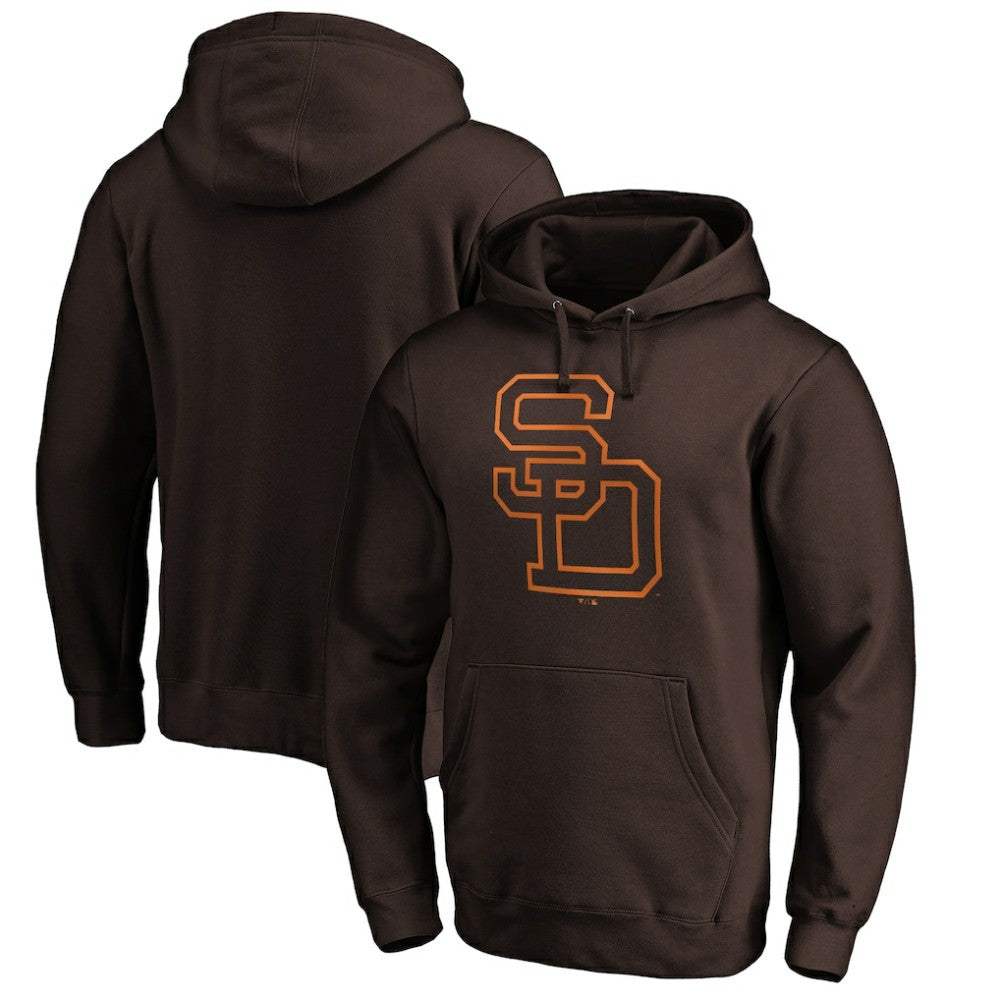 San Diego Padres Cooperstown Collection Huntington Logo Fitted Pullover Hoodie Sale