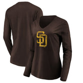 San Diego Padres Women's Core Distressed Team Long Sleeve T-Shirt Discount