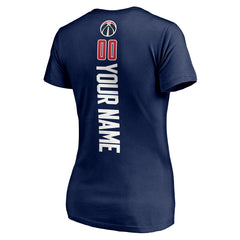 Washington Wizards Women's Playmaker Personalized Name & Number V-Neck T-Shirt Navy