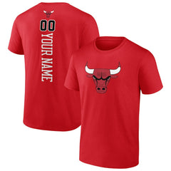 Chicago Bulls Playmaker Personalized Name & Number T-Shirt Red