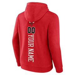 Chicago Bulls Playmaker Personalized Name & Number Pullover Hoodie Red