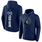 Minnesota Timberwolves Playmaker Personalized Name & Number Pullover Hoodie Navy
