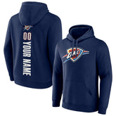 Oklahoma City Thunder Playmaker Personalized Name & Number Pullover Hoodie Navy