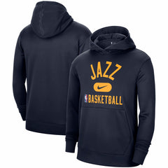 Nike Utah Jazz 2021-2022 Spotlight On Court Performance Practice Pullover Hoodie Navy