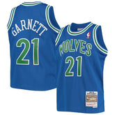 Mitchell & Ness Kevin Garnett Minnesota Timberwolves Youth 1995-96 Hardwood Classics Swingman Jersey Blue