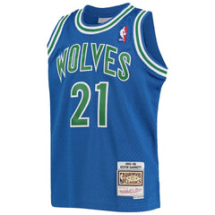 Mitchell & Ness Kevin Garnett Minnesota Timberwolves Youth 1995-96 Hardwood Classics Swingman Jersey Blue