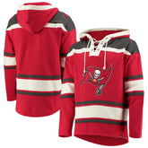Tampa Bay Buccaneers '47 Lacer V-Neck Pullover Hoodie - Red - 47 brand