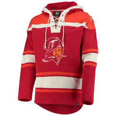 Tampa Bay Buccaneers '47 Throwback Lacer Pullover Hoodie - Red - 47 brand