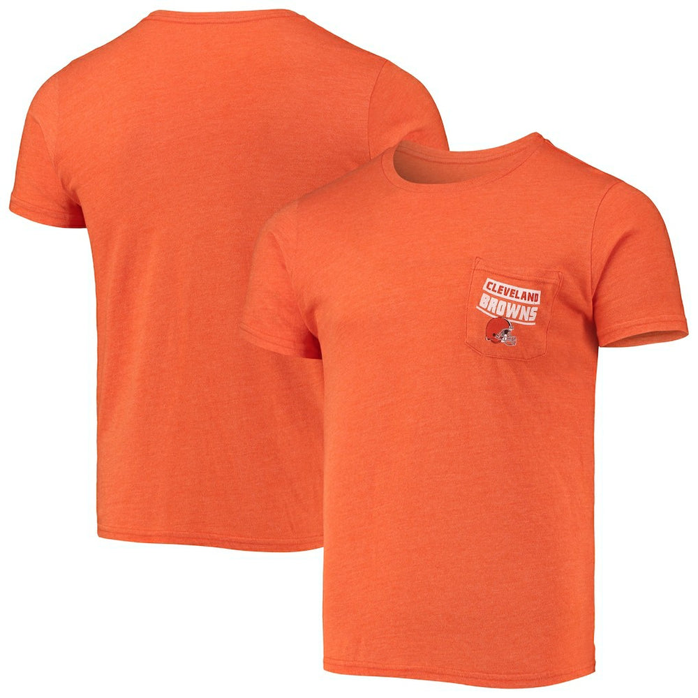 Cleveland Browns Field Goal Pocket Tri-Blend T-Shirt - Heathered Orange - Fanatics