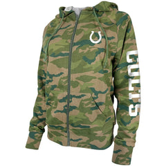 Indianapolis Colts New Era Women's Raglan Full-Zip Hoodie - Camo - NFL