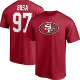 Nick Bosa San Francisco 49ers Player Icon Name & Number T-Shirt - Scarlet - Fanatics