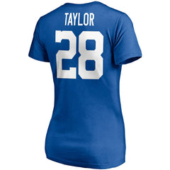 Jonathan Taylor Indianapolis Colts Women's Player Icon Name & Number V-Neck T-Shirt - Royal - Fanatics