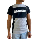 Las Vegas Raiders Refried Apparel Sustainable Split T-Shirt - Heather Gray - NFL