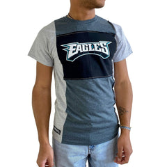 Philadelphia Eagles Refried Apparel Sustainable Split T-Shirt - Heather Charcoal - NFL