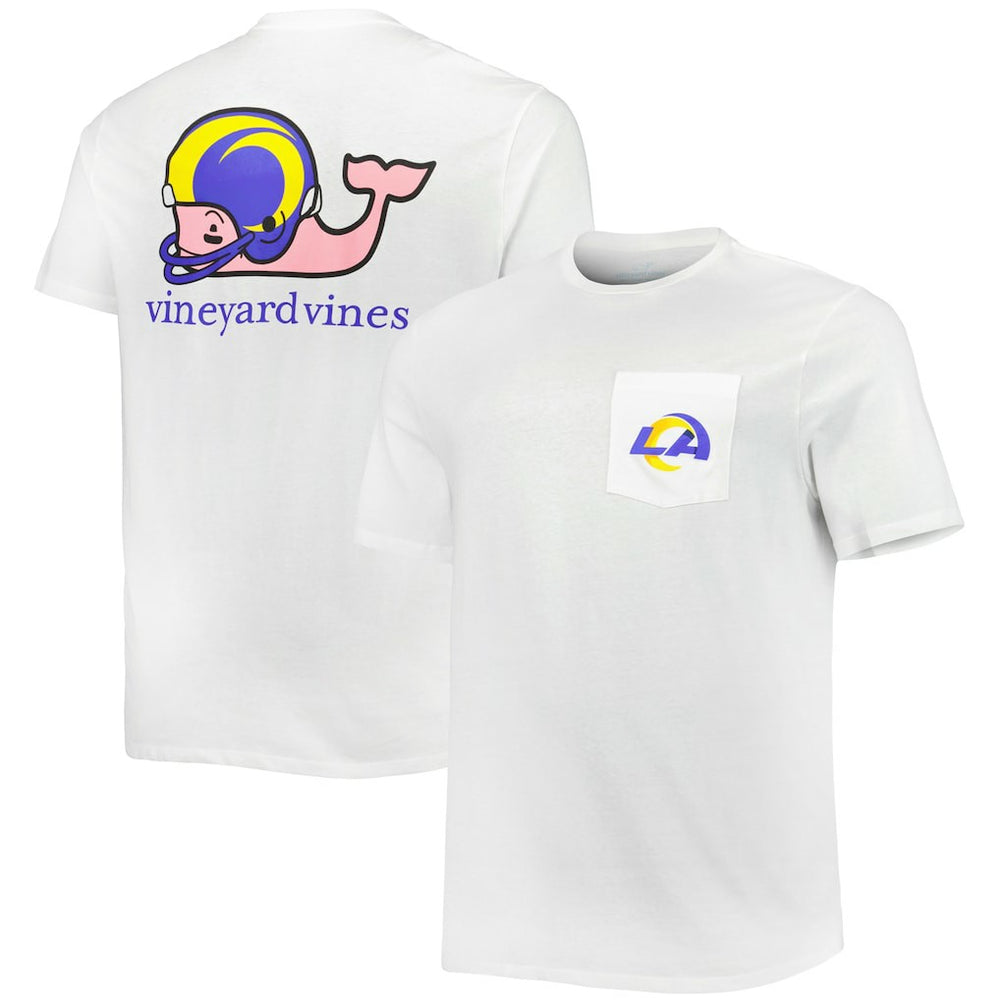 Los Angeles Rams Vineyard Vines Big & Tall Helmet T-Shirt - White - NFL