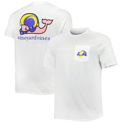 Los Angeles Rams Vineyard Vines Big & Tall Helmet T-Shirt - White - NFL