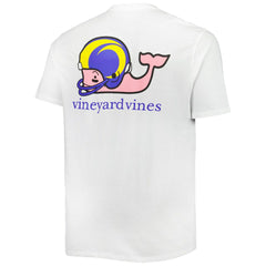 Los Angeles Rams Vineyard Vines Big & Tall Helmet T-Shirt - White - NFL