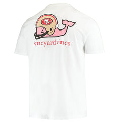 San Francisco 49ers Vineyard Vines Big & Tall Helmet T-Shirt - White - NFL