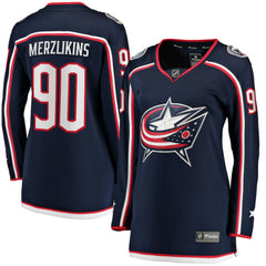 Elvis Merzlikins Columbus Blue Jackets Fanatics Women's Home Breakaway Jersey - Navy | Fanatics discount