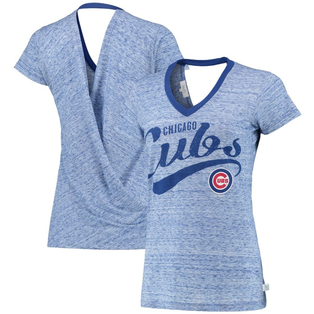 Chicago Cubs Touch Women's Hail Mary V-Neck Back Wrap T-Shirt for sale