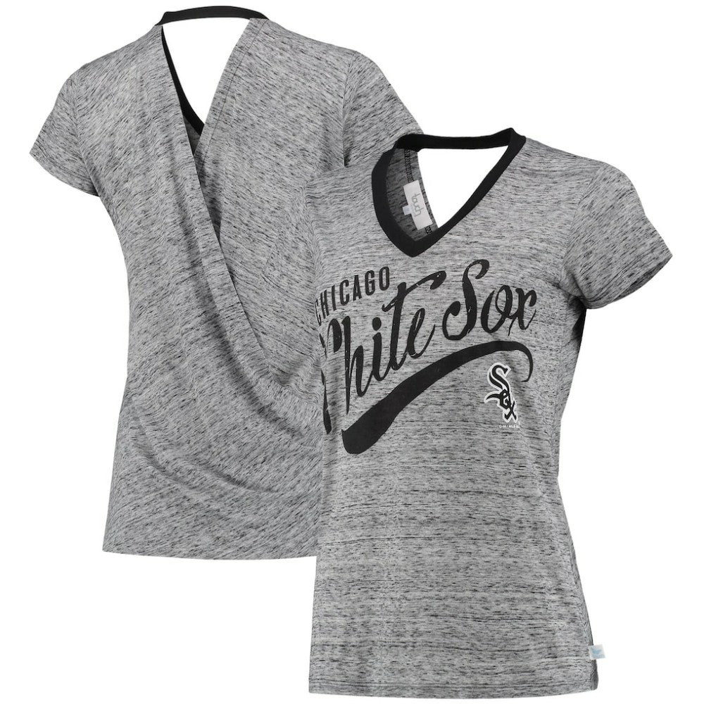 Chicago White Sox Touch Women's Hail Mary V-Neck Back Wrap T-Shirt Outlet