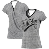 Chicago White Sox Touch Women's Hail Mary V-Neck Back Wrap T-Shirt Outlet