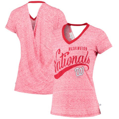 Washington Nationals Touch Women's Hail Mary V-Neck Back Wrap T-Shirt Discount