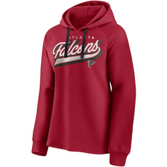 Atlanta Falcons Women's First Contact Raglan Pullover Hoodie - Red - Fanatics
