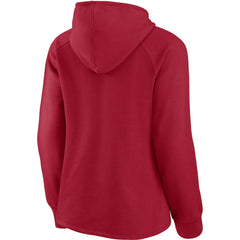 Atlanta Falcons Women's First Contact Raglan Pullover Hoodie - Red - Fanatics