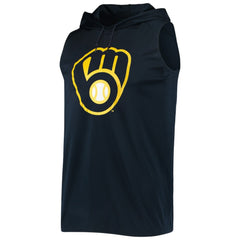 Milwaukee Brewers Stitches Sleeveless Pullover Hoodie Online