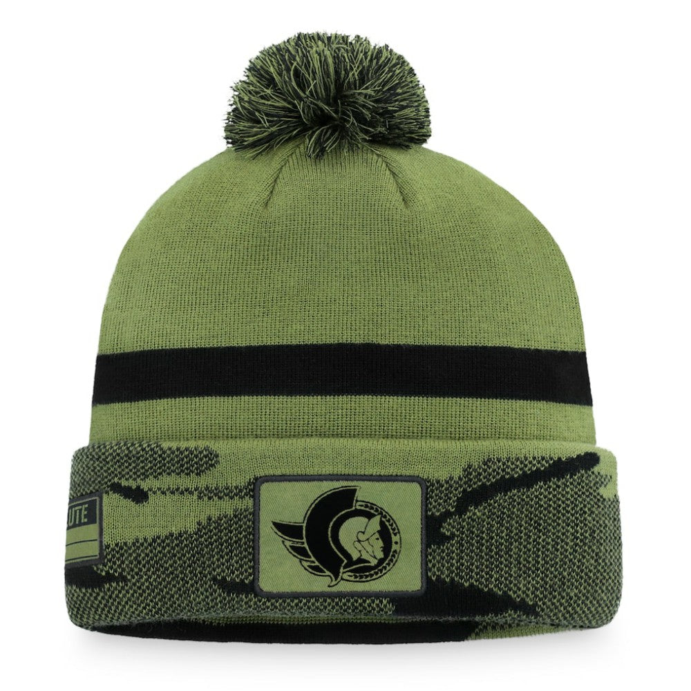 Ottawa Senators Fanatics Military Appreciation Cuffed Knit Hat with Pom - Camo | Fanatics sale