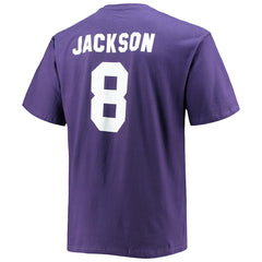 Lamar Jackson Baltimore Ravens Big & Tall Player Name & Number T-Shirt - Purple - Fanatics