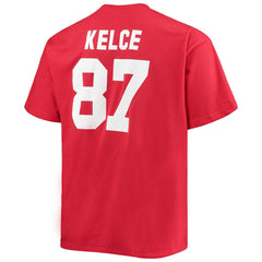 Travis Kelce Kansas City Chiefs Big & Tall Player Name & Number T-Shirt - Red - Fanatics