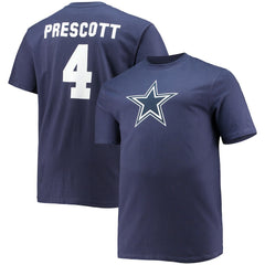 Dak Prescott Dallas Cowboys Big & Tall Player Name & Number T-Shirt - Navy - Fanatics