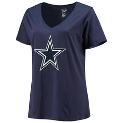 CeeDee Lamb Dallas Cowboys Women's Plus Size Name & Number V-Neck T-Shirt - Navy - Fanatics