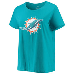 Tua Tagovailoa Miami Dolphins Women's Plus Size Fair Catch Name & Number Scoop Neck T-Shirt - Aqua - NFL