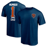 Chicago Bears #1 Dad T-Shirt - Navy - Fanatics