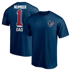 Houston Texans #1 Dad T-Shirt - Navy - Fanatics