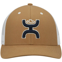 Dallas Cowboys HOOey Logo Trucker Snapback Hat - Tan/White - NFL