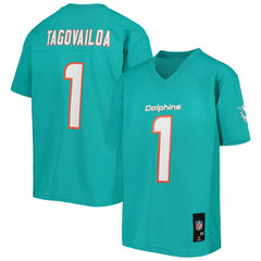 Tua Tagovailoa Miami Dolphins Youth Replica Player Jersey - Aqua - NFL