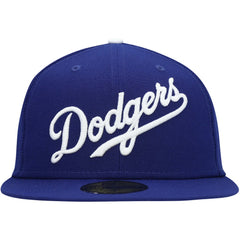 Los Angeles Dodgers New Era White Logo 59FIFTY Fitted Hat for sale