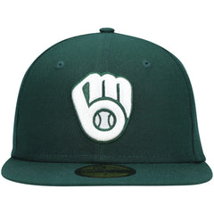 Milwaukee Brewers New Era White Logo 59FIFTY Fitted Hat Near Me