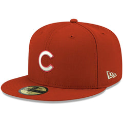 Chicago Cubs New Era White Logo 59FIFTY Fitted Hat Sale