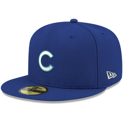 Chicago Cubs New Era White Logo 59FIFTY Fitted Hat Outlet