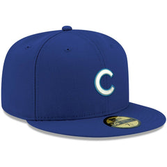 Chicago Cubs New Era White Logo 59FIFTY Fitted Hat Outlet
