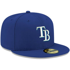 Tampa Bay Rays New Era White Logo 59FIFTY Fitted Hat Discount