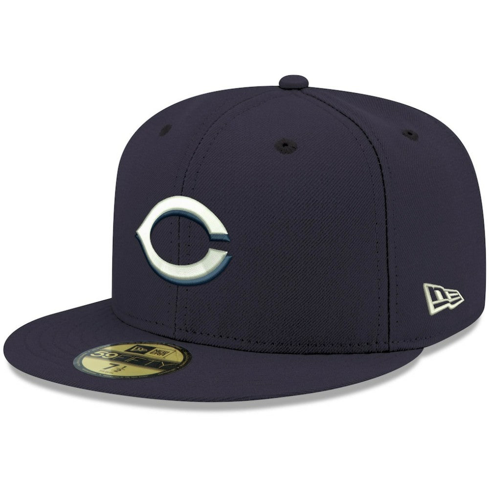Cincinnati Reds New Era White Logo 59FIFTY Fitted Hat Online