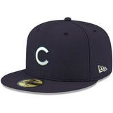 Chicago Cubs New Era White Logo 59FIFTY Fitted Hat Sale