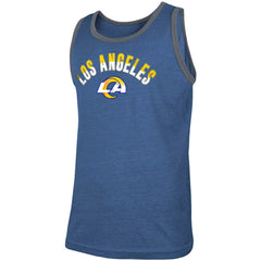 Los Angeles Rams New Era Ringer Tri-Blend Tank Top - Heathered Royal - NFL
